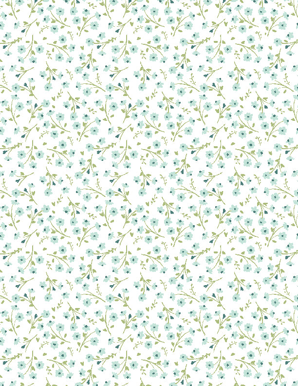 Teal Small Floral