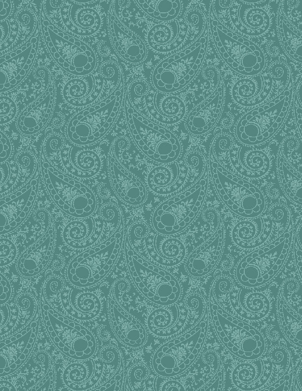 Teal Paisley