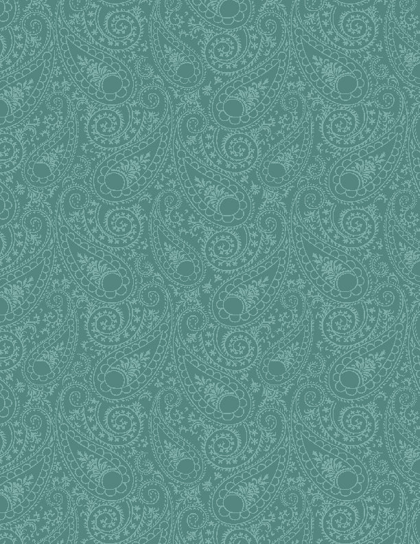 Teal Paisley