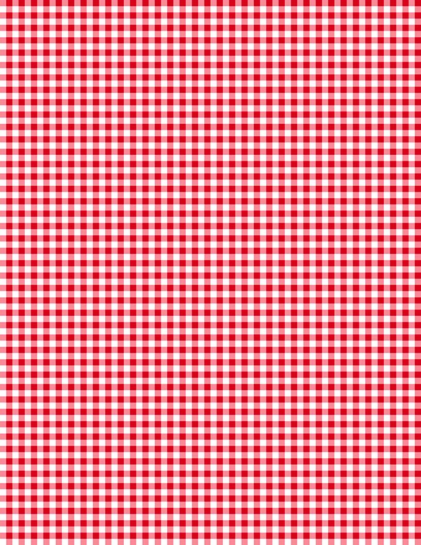 Mini Gingham White/Red