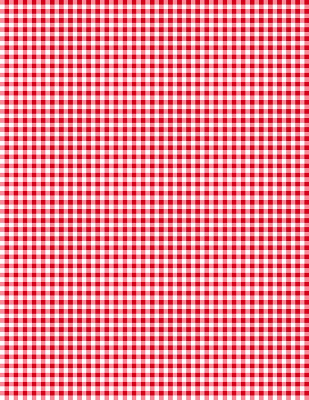 Mini Gingham White/Red