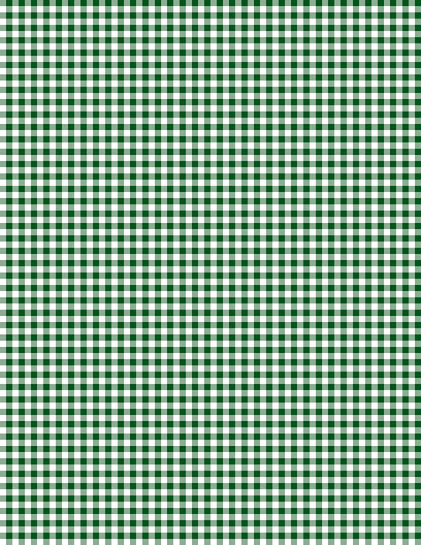 Mini Gingham White/Dark Green