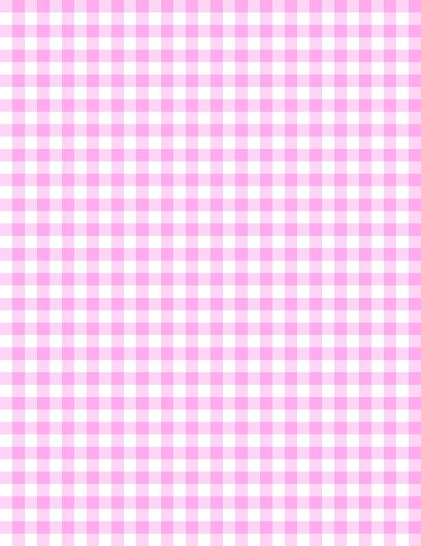 Gingham White/Bubble Gum Pink