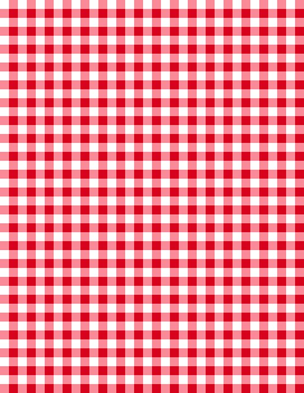 Gingham White/Red
