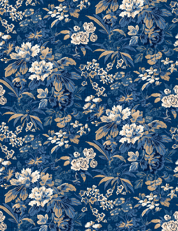 Medium Floral Dark Denim