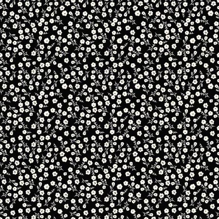Fancy Small Floral Black