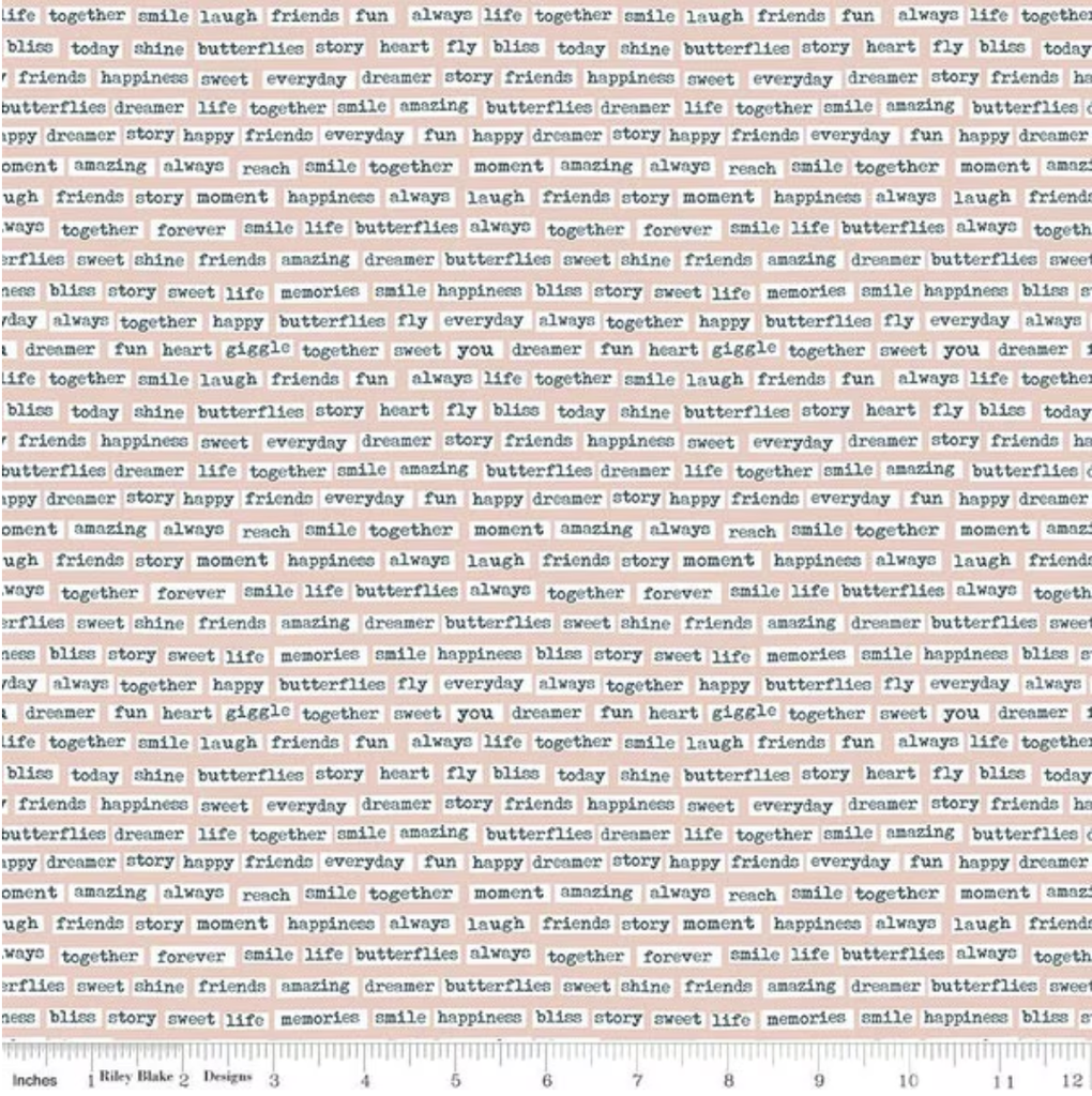 Vintage Charm Words Blush