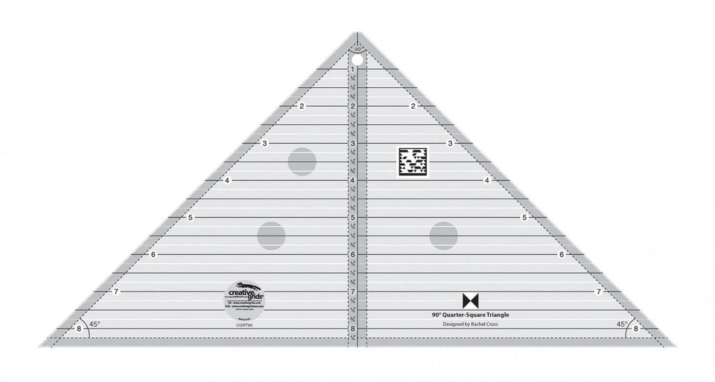 Creative Grids 90 Deg Quarter-Square Triangle Ruler