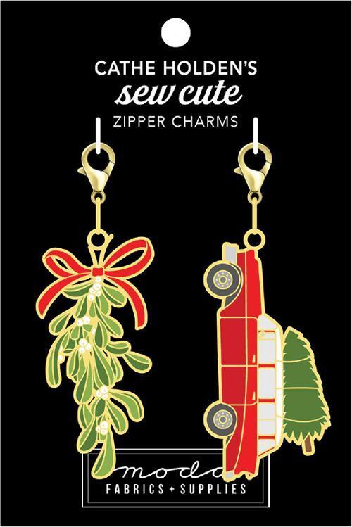 Mistletoe Zipper Pulls, 2ct