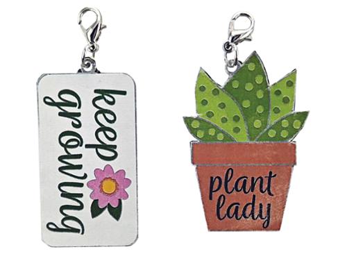 Pouch Club Enamel Zip Pull Plants