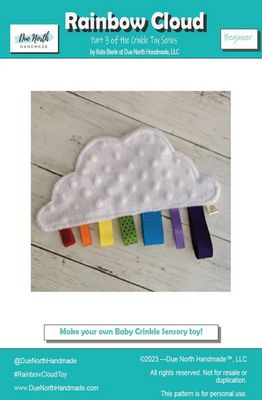 Rainbow Cloud Crinkle Toy Pattern