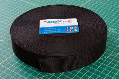 Strapping 1.5" Black; 1 yd