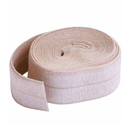 Fold-Over Elastic 3/4"x2yd Nat