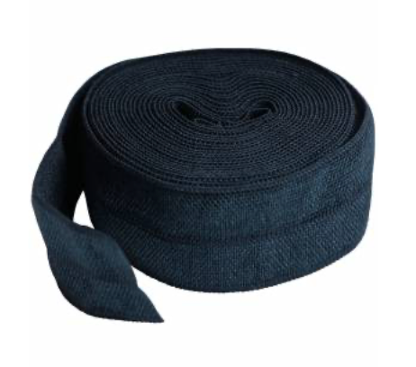 Fold-over Elastic 3/4in x 2yd Navy