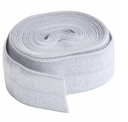 Fold-Over Elastic 3/4"x2yd Pewter