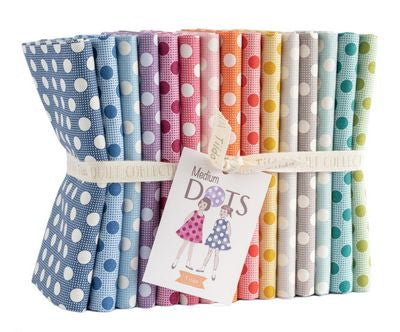 Medium Dots Fat Quarter Bundle 15pc