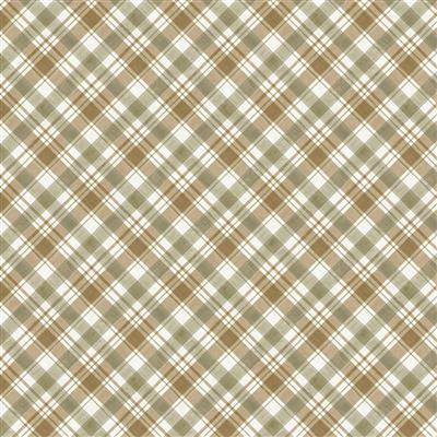 Digital Diagonal Plaid Olive