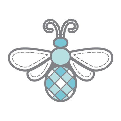 Cottage Bee Enamel Needle Minder