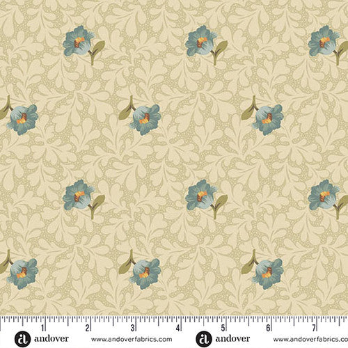 Laundry Line Buttercup Cream Blue