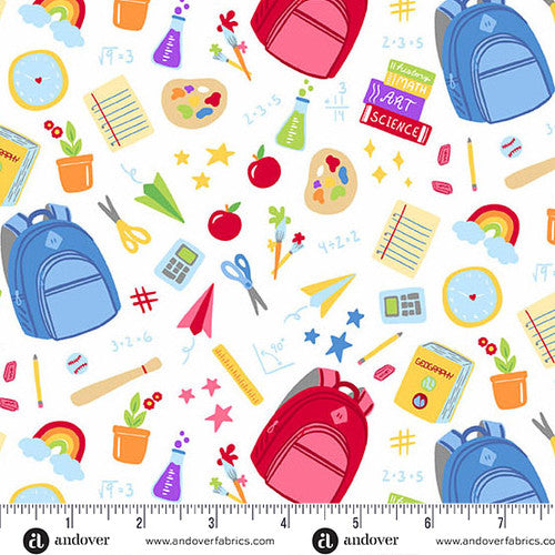 Back to School School Supplies White