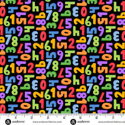 Back to School Numbers Black