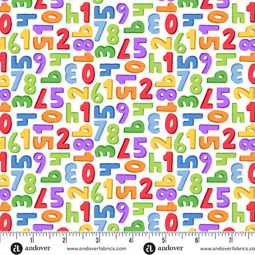 Back to School Numbers White