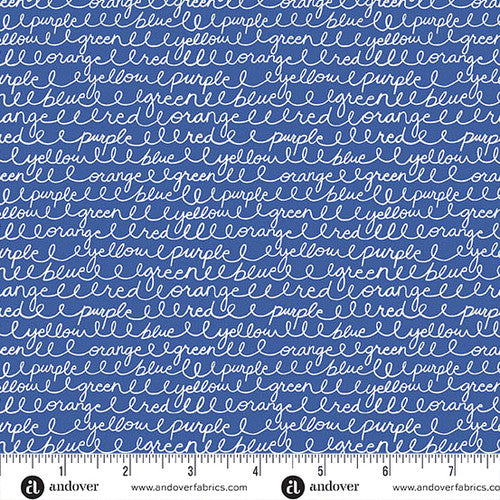 Back to School Cursive Colors Royal