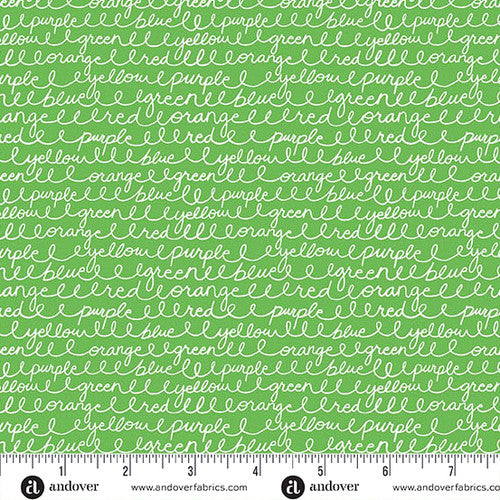 Back to School Cursive Colors Grass