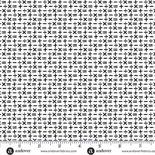 Back to School Math Symbols White