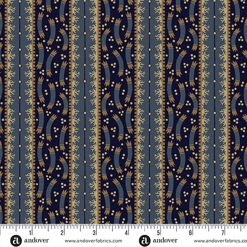 Fredericksburg Revisited Ribbon Strip Indigo