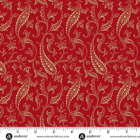 Bridgeport Paisley Vines Red