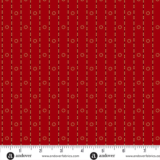 Bridgeport Circle Stripes Red