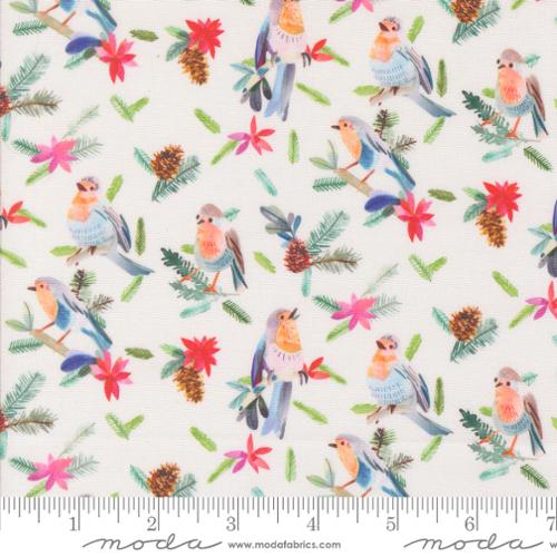 Snowflake Robins With Pinecones