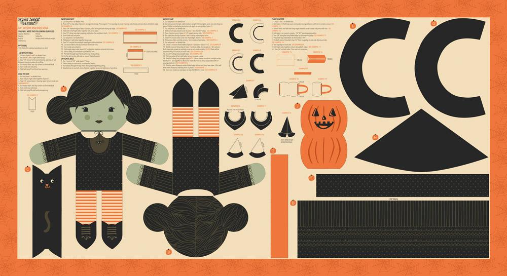 Multi Cut and Sew Witch Panel 24" x 44"