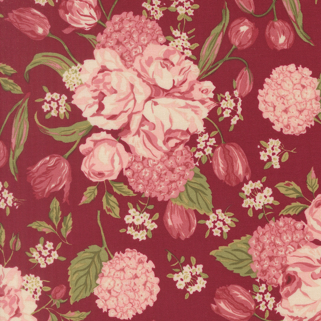 Je T'aime Love Garden Scarlet fabric by Stacy Iest Hsu for Moda
