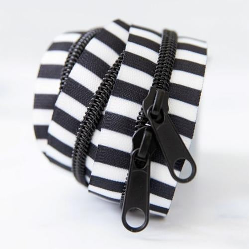 Black & White 30" Zipper Black