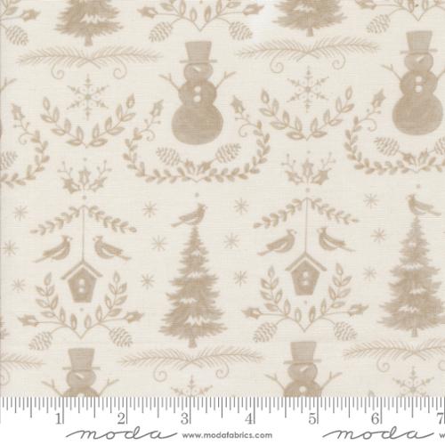 Snowy White Winter Damask
