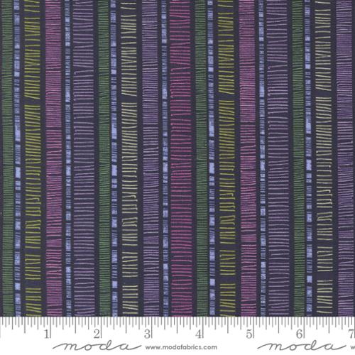 Indigo Scribble Stripe