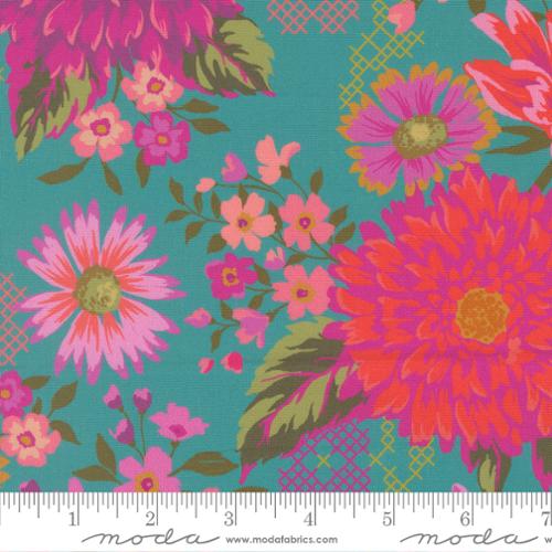 Parlor Happy Blooms Teal