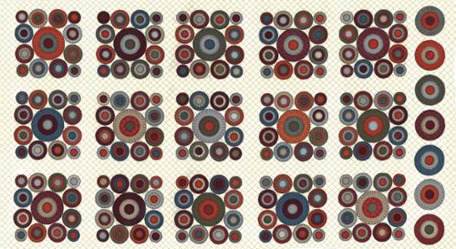 Porcelain Penny Blocks Panel 24" x 44"