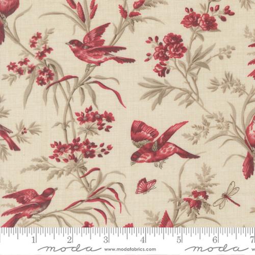 Joie De Vivre Moineau Florals Birds Pearl