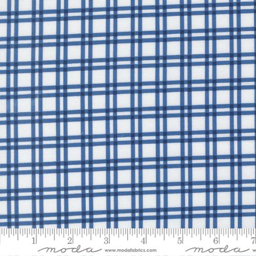 Blueprint White Navy Checks - Pine Needles Quilt & Sew