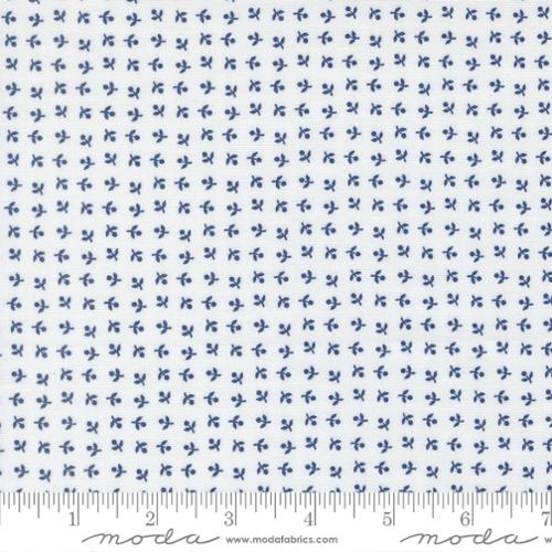 Blueprint White Navy Flower