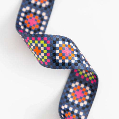 Webbing Granny Sq In Night 1.5" per yard
