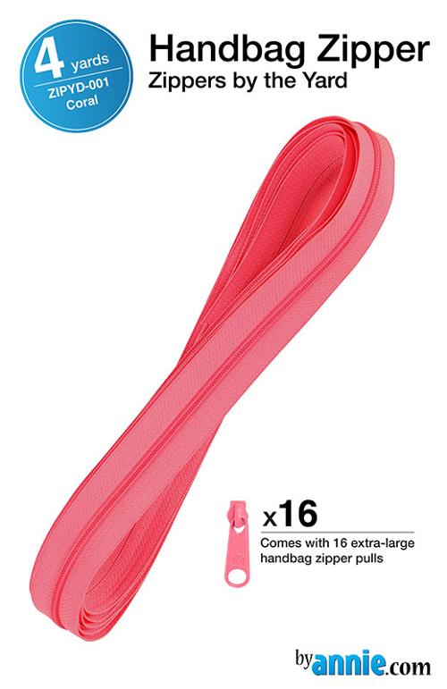 Zipper 4yds with Pulls Coral