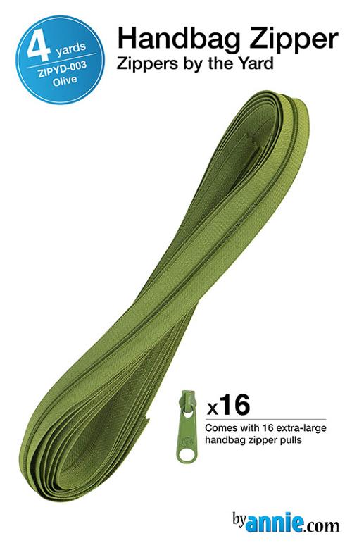 Zipper 4yds with Pulls Olive