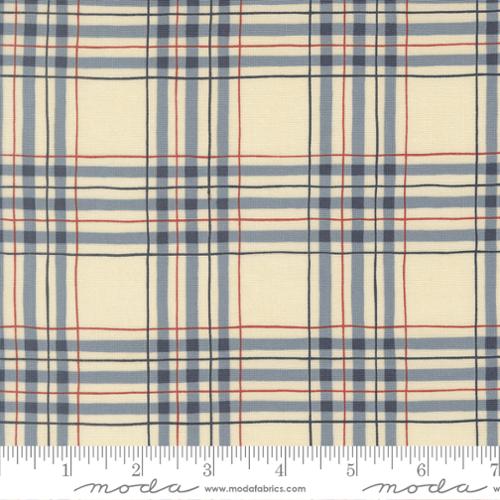 America 250 Years Parchment Blue Patriotic Plaid