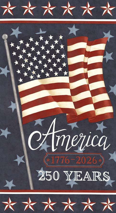 America 250 Years Blue Panel 24" x 44"