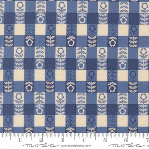 The Henhouse Cobalt Flower Checks and Plaids Gingham