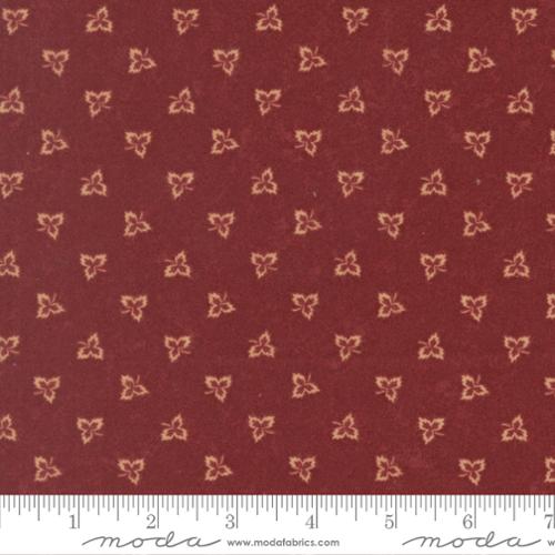 Flannel Season Barn Red Little Leaves
